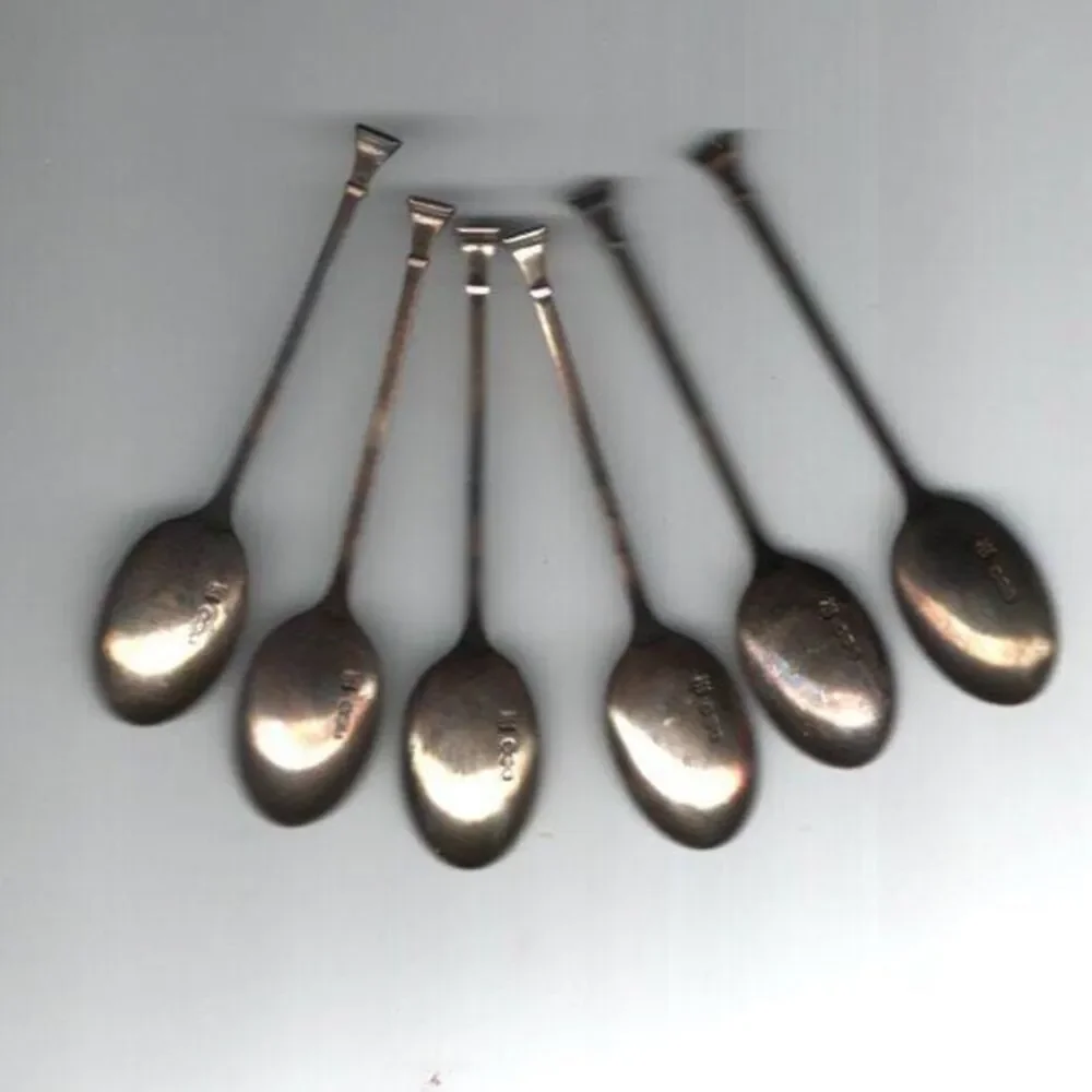 Set Of 6 Antique Salt Spoons Cooper Brothers And Sons Sheffield Edwardian Era